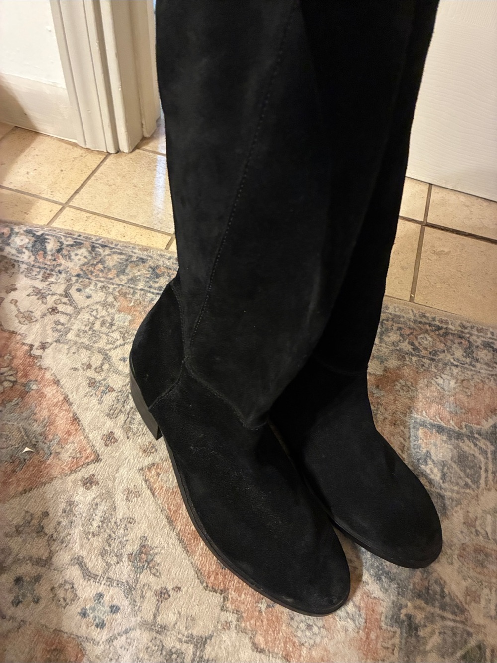 naughty monkey Black Suede Over-the-Knee Boots